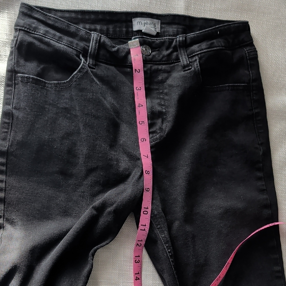 Black Women's Stretch Skinny Jeans - Picture 6 of 7